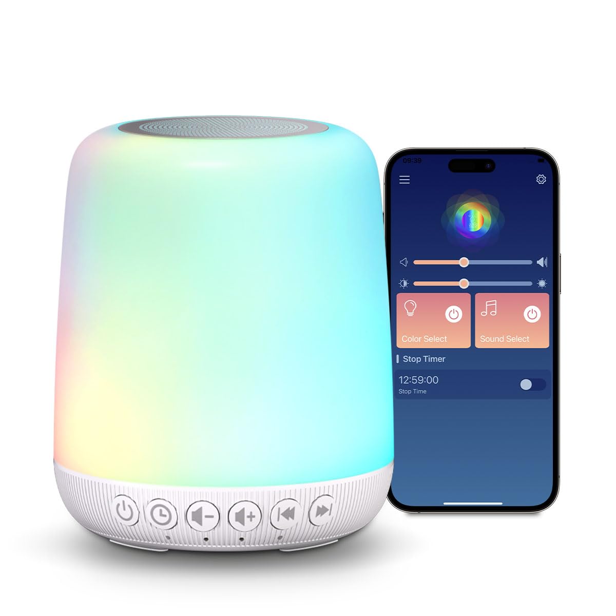 Easysleep ruido blanco en dispositivo portátil, ideal para dormir mejor.