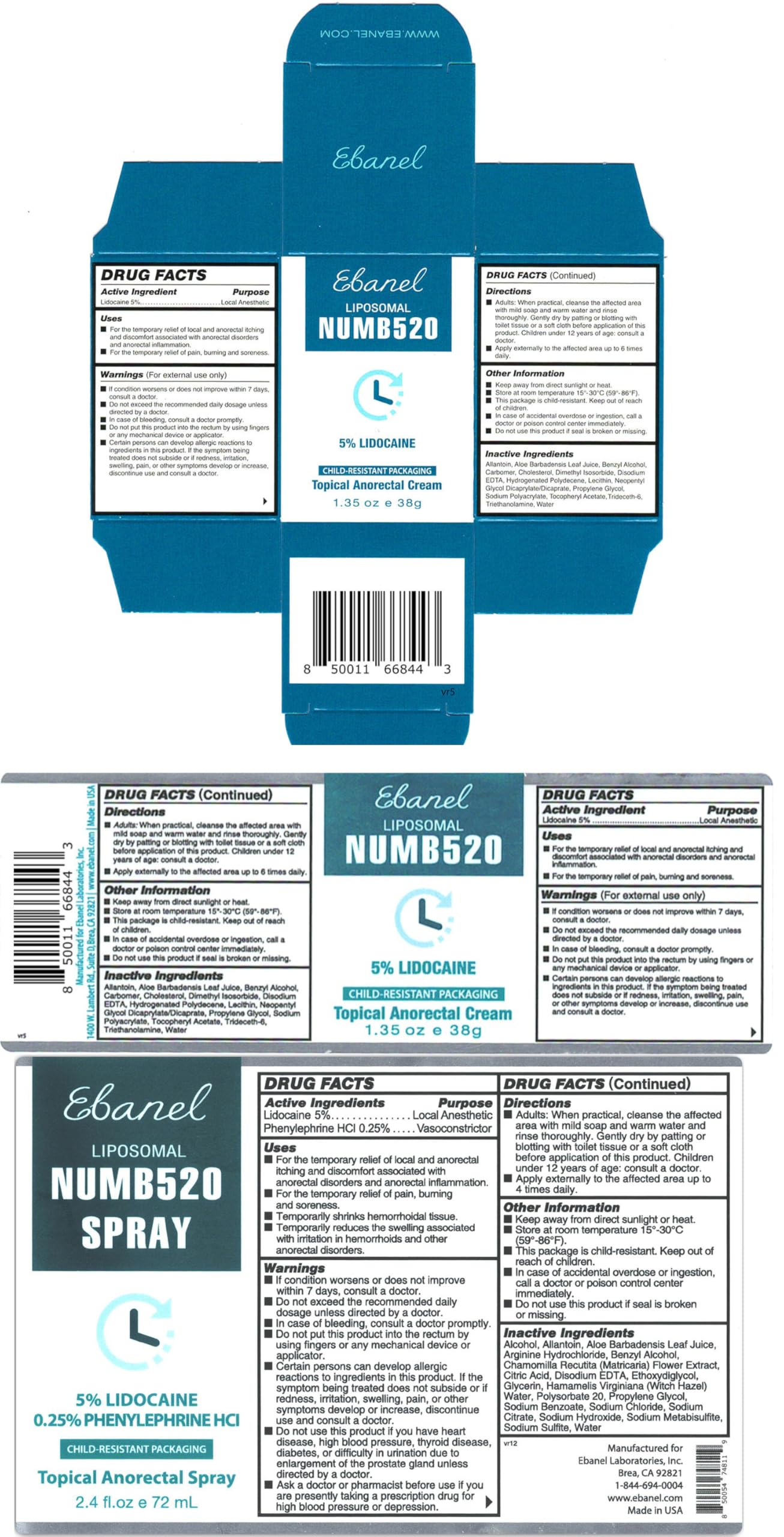 Uso local Ebanel lidocaína 5% para alivio posible