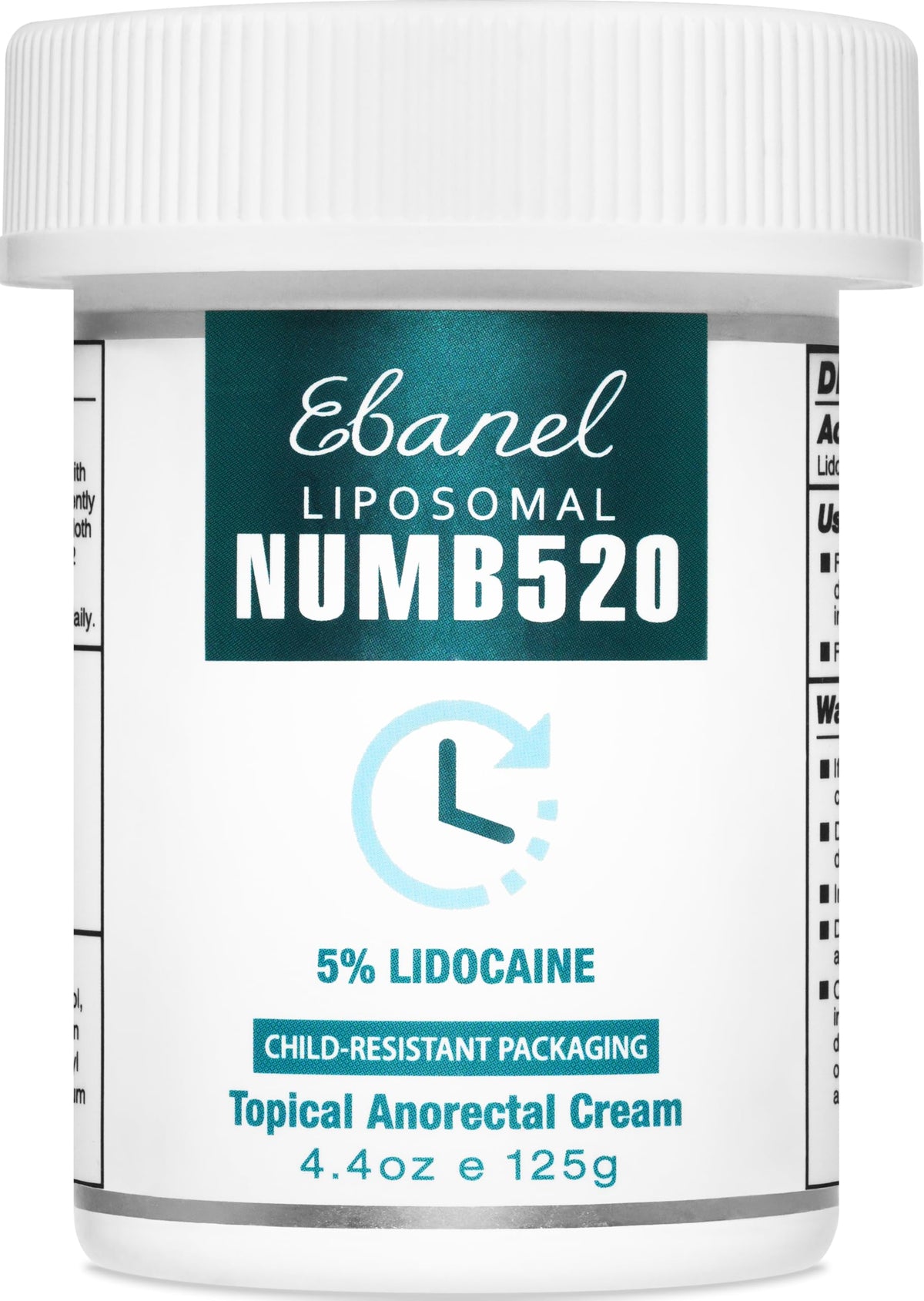 Ebanel crema anestesiadora 5% en frasco, posible alivio local puntual.