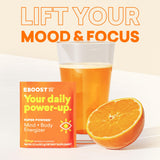 EBOOST naranja bebida refrescante para energía y enfoque