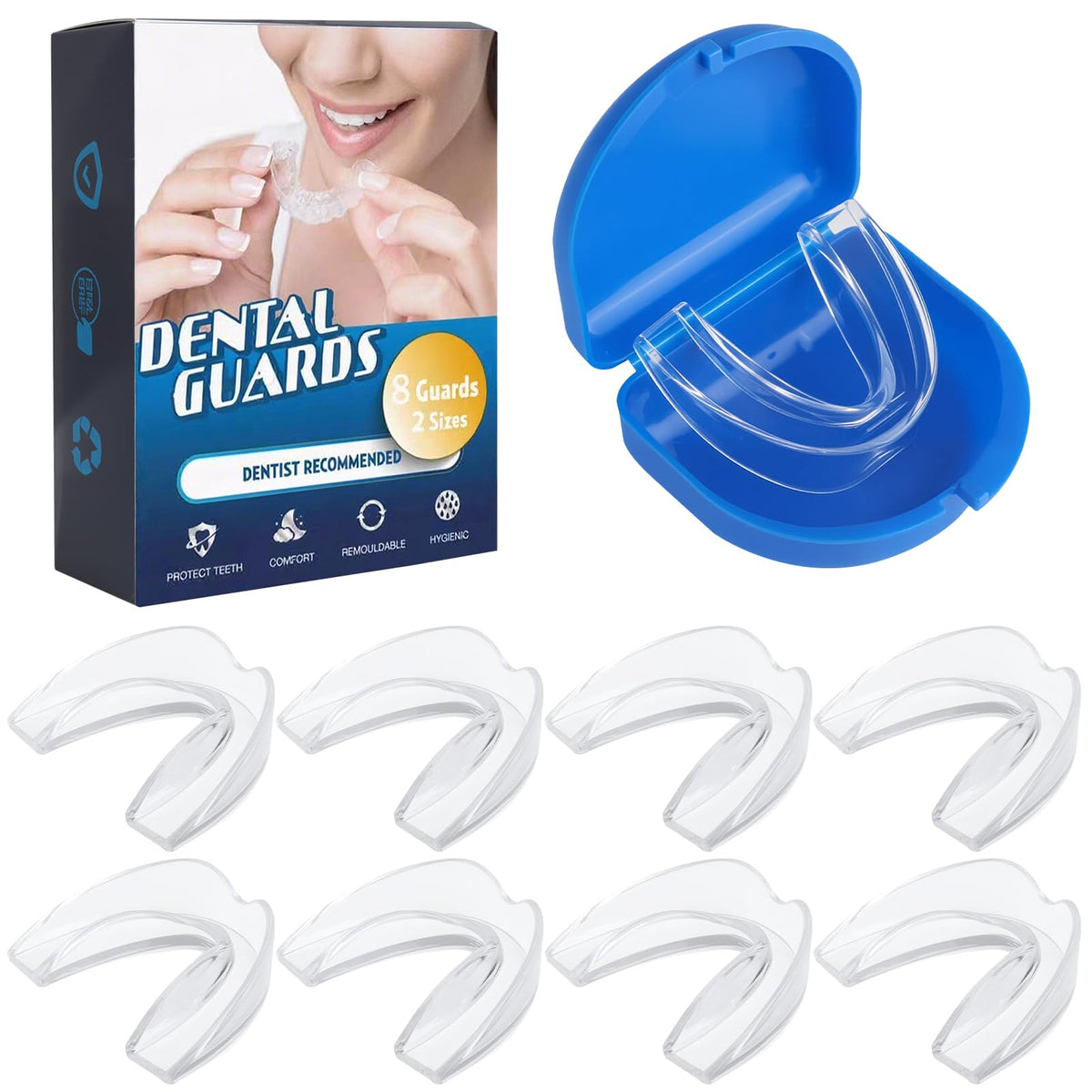 EBQOSK guardia bucal moldeable nocturna para dormir sin ruidos
