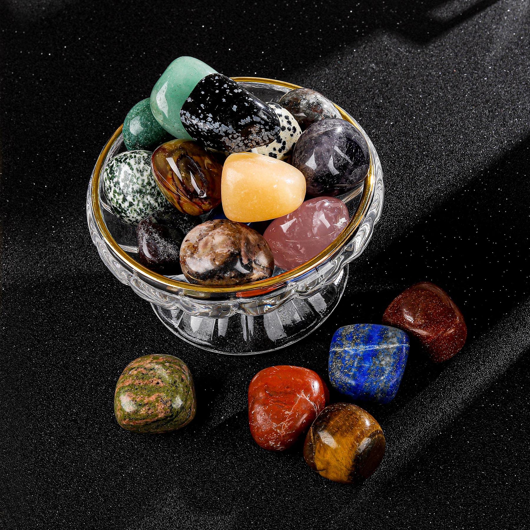 Piedras Ebristar dragón sangre para enfoque y decoración