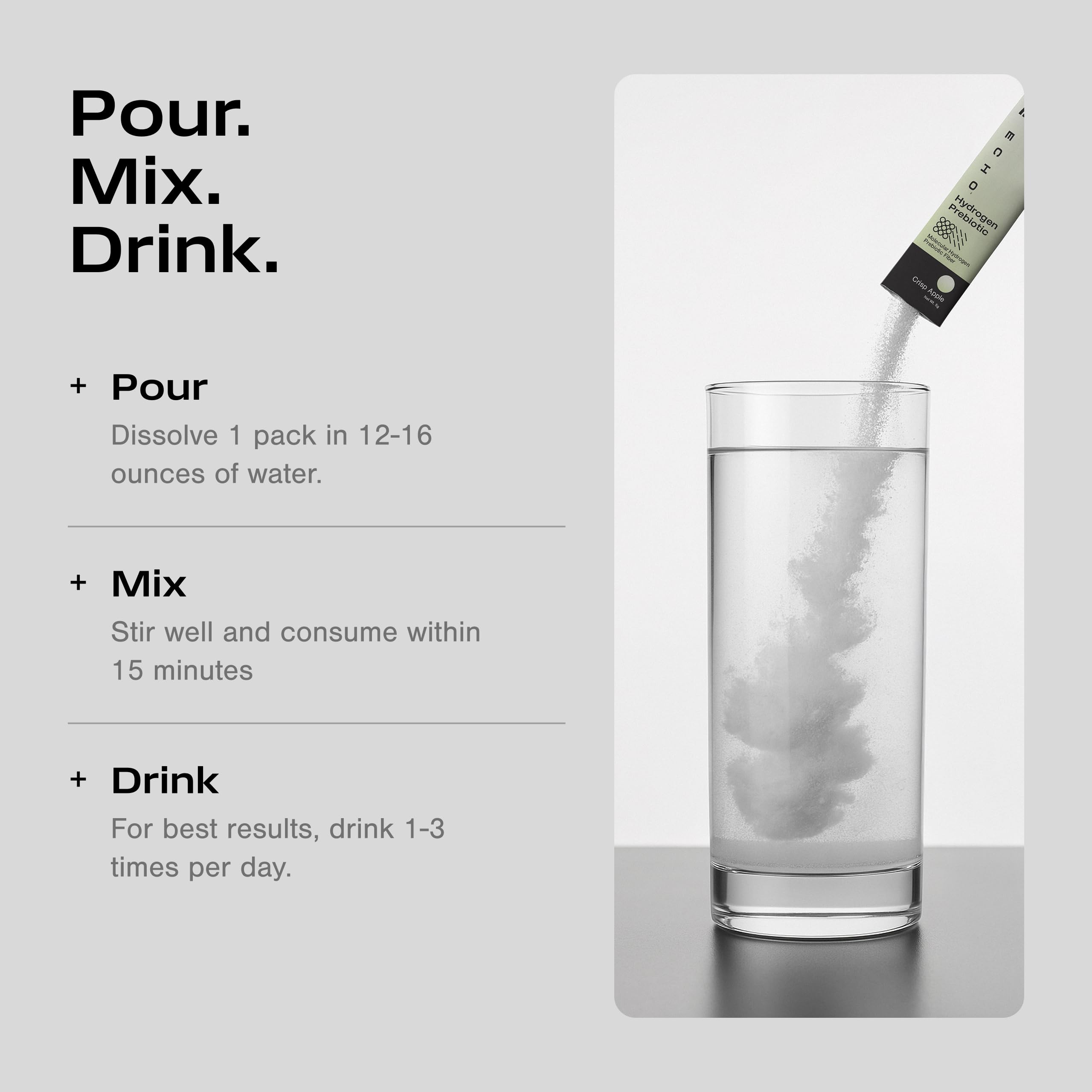 Echo Water: sabor manzana crujiente ideal para momento de hidratación.