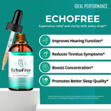 Echo Free Tinnitus Drops, cuenta-gotas práctico para dosis controladas y rutina diaria.