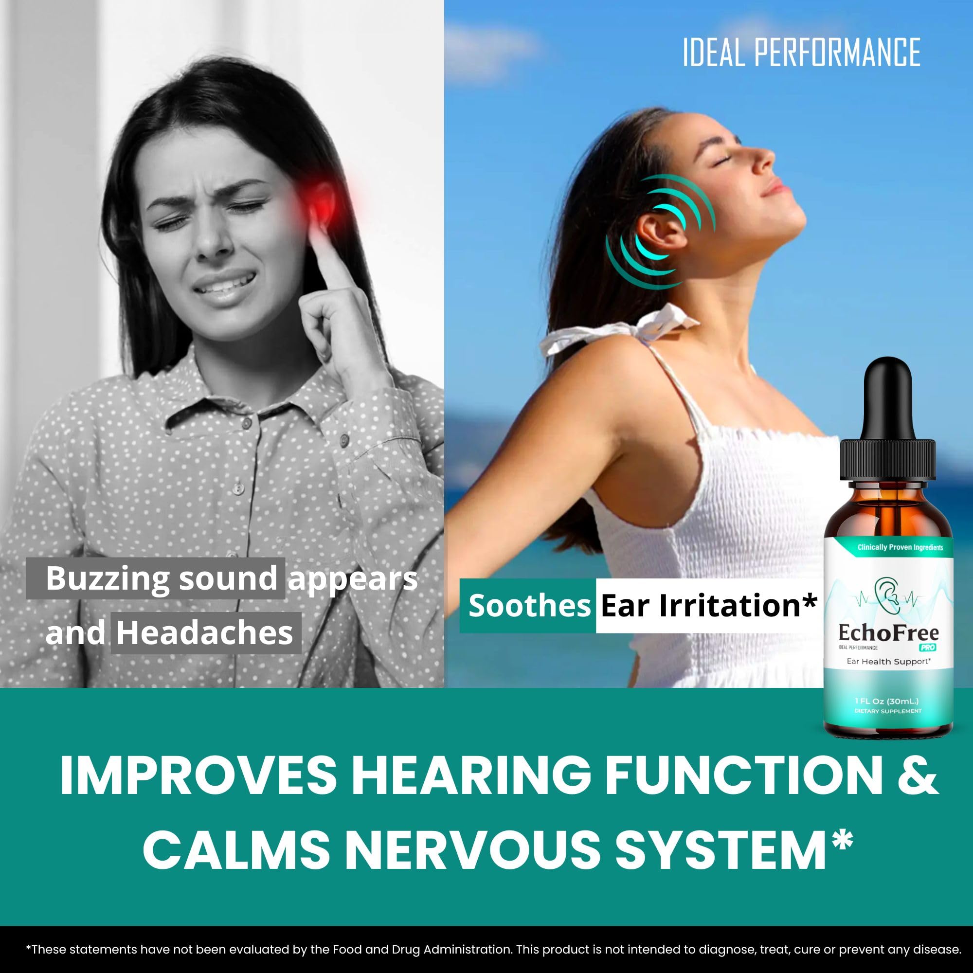 Echo Free Tinnitus Drops, uso diario, aliado para mantener la atención auditiva.