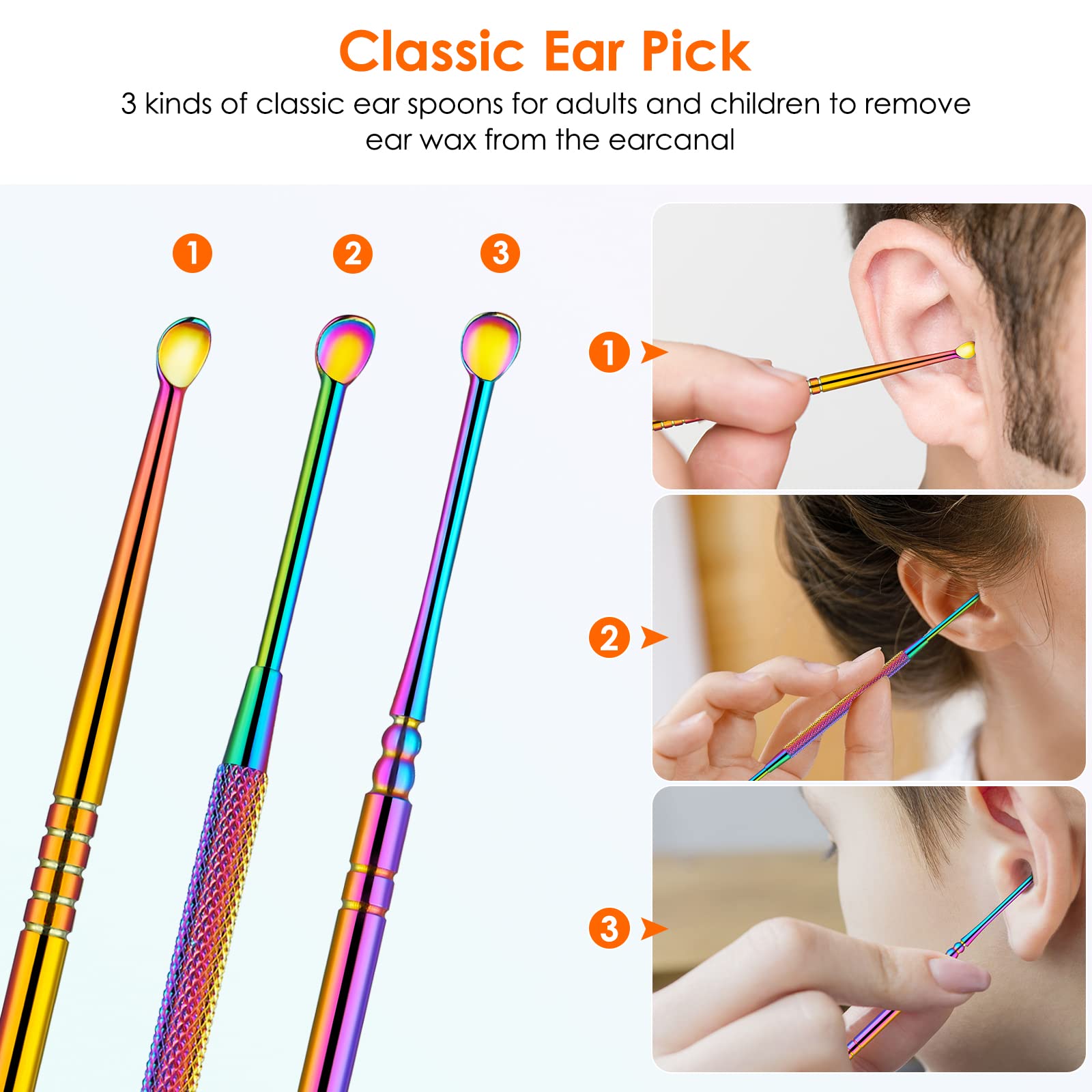 Cepillo de limpieza ECKXCH para residuos de cerumen