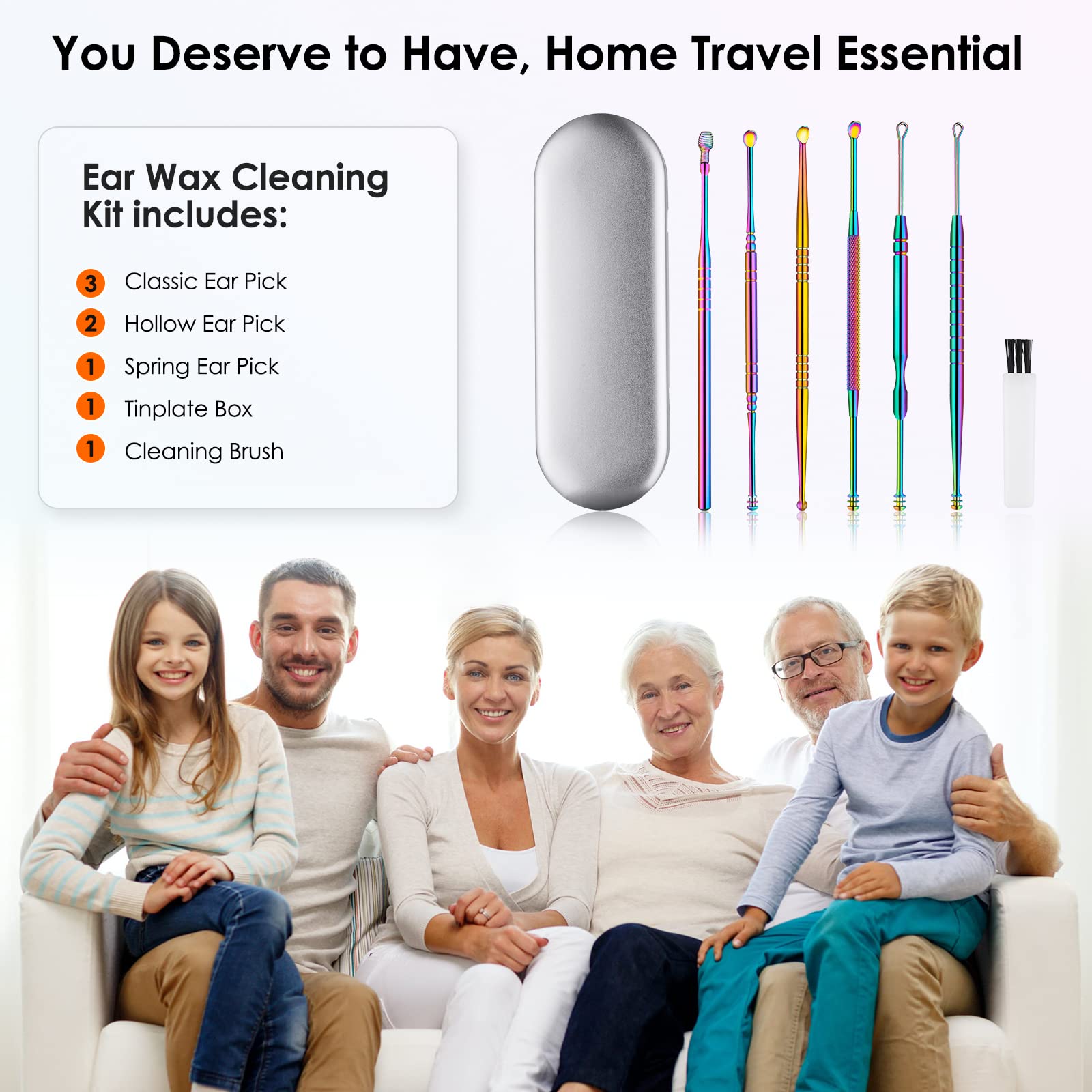 Kit compacto de viaje ECKXCH para orejas