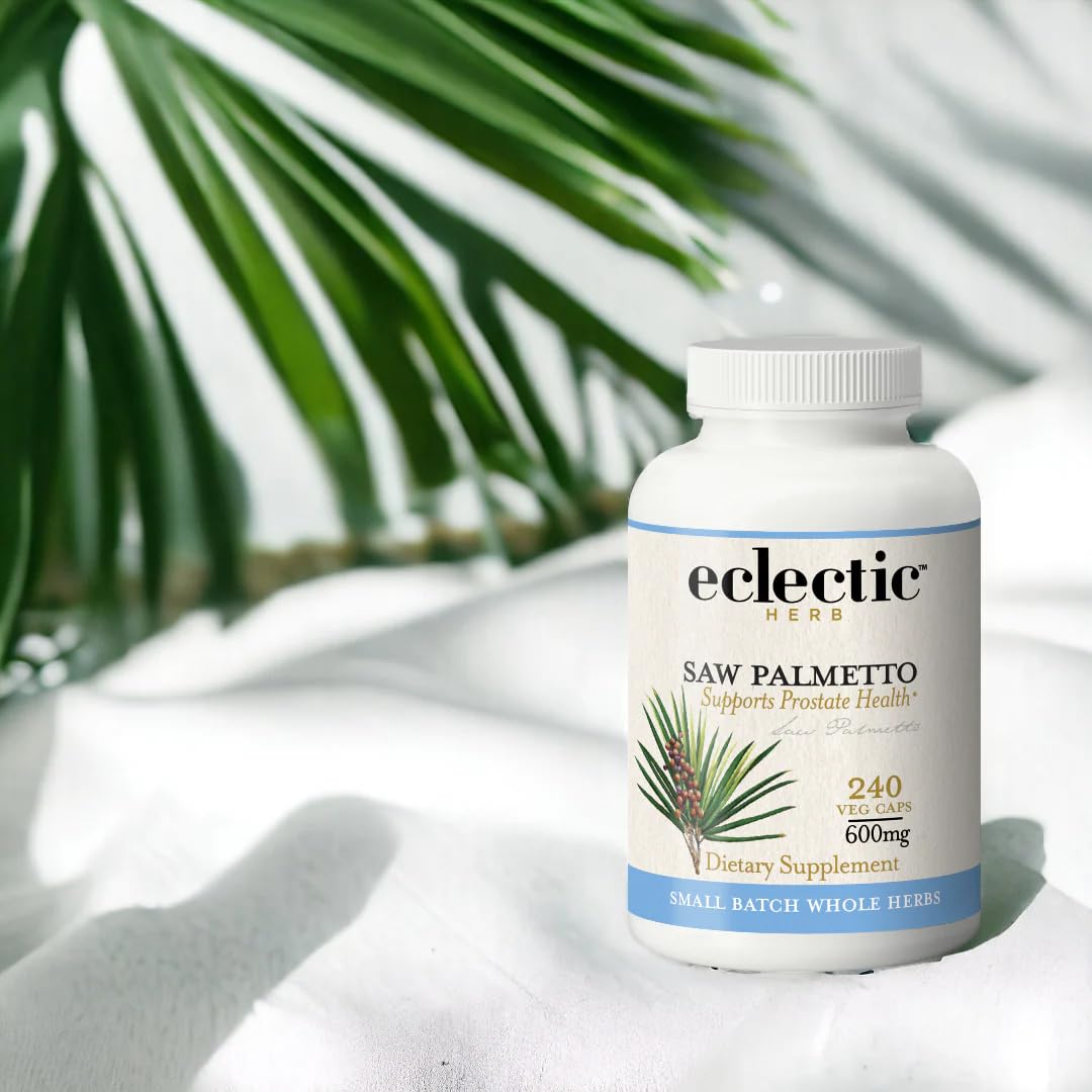 Eclectic Institute Saw Palmetto: etiqueta vegana y libre de OGM.
