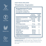 ECLECTIC INSTITUTE Vitabiotic cápsulas: detalle de la cápsula con mezcla herbal