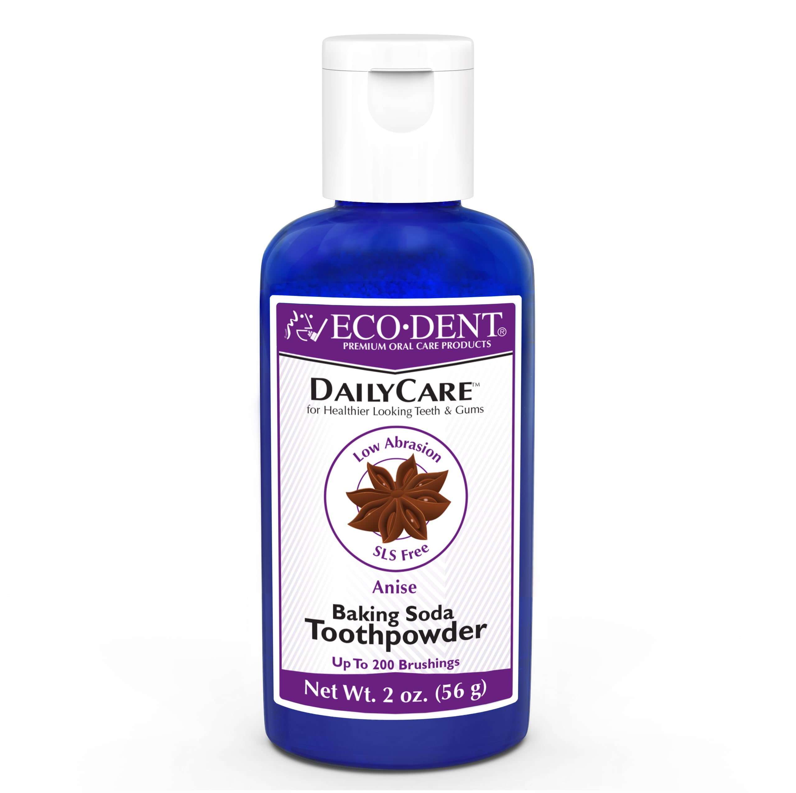 Eco-Dent DailyCare polvo bicarbonato anis para limpieza suave de dientes