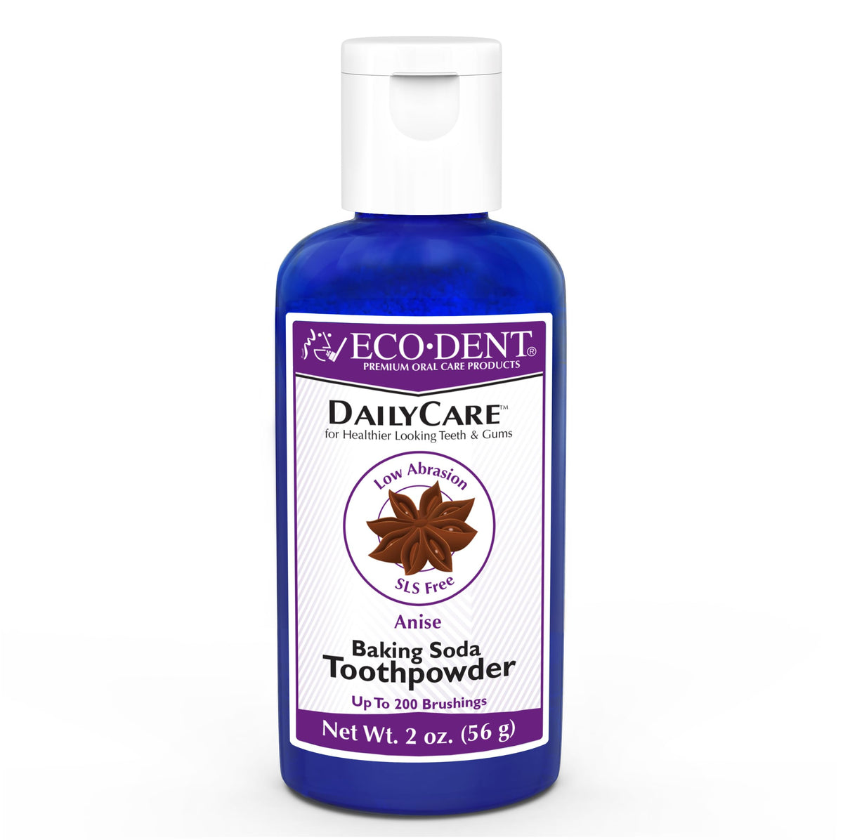 Eco-Dent DailyCare polvo bicarbonato anis para limpieza suave de dientes