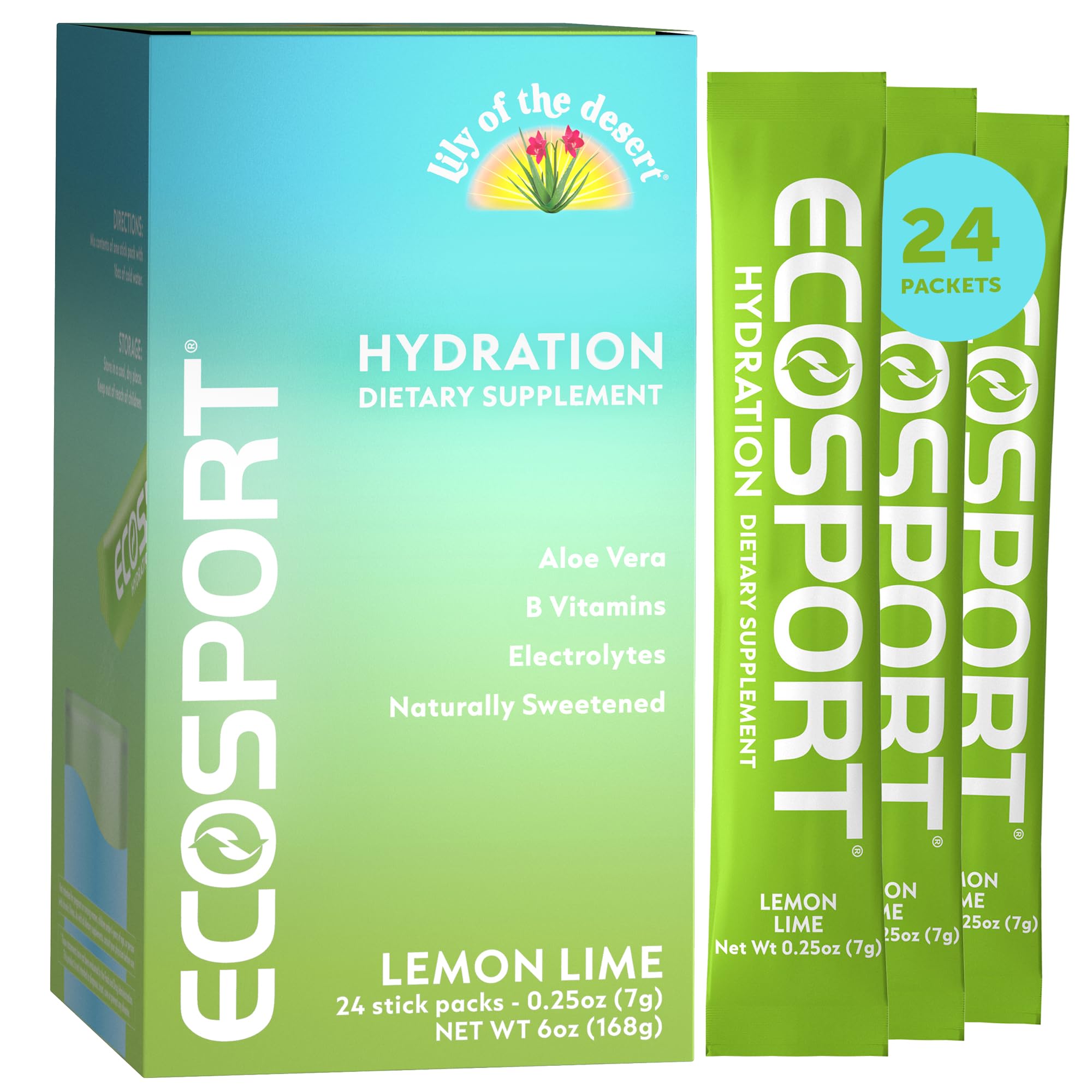 EcoSport: paquetes limón-lima para hidratación rápida y sabor refrescante
