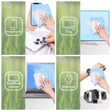 eco-fused paño para televisores y monitores, limpieza sin residuos.