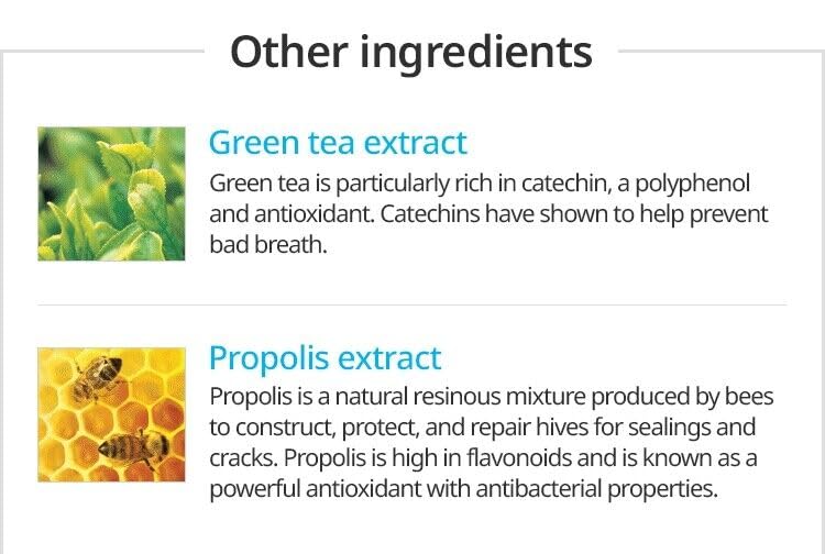 Pasta dental ECOAND Atomy Propolis ofrece aliento fresco tras cepillado.