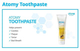Pasta dental ECOAND Atomy Propolis en tubo para cepillado suave.