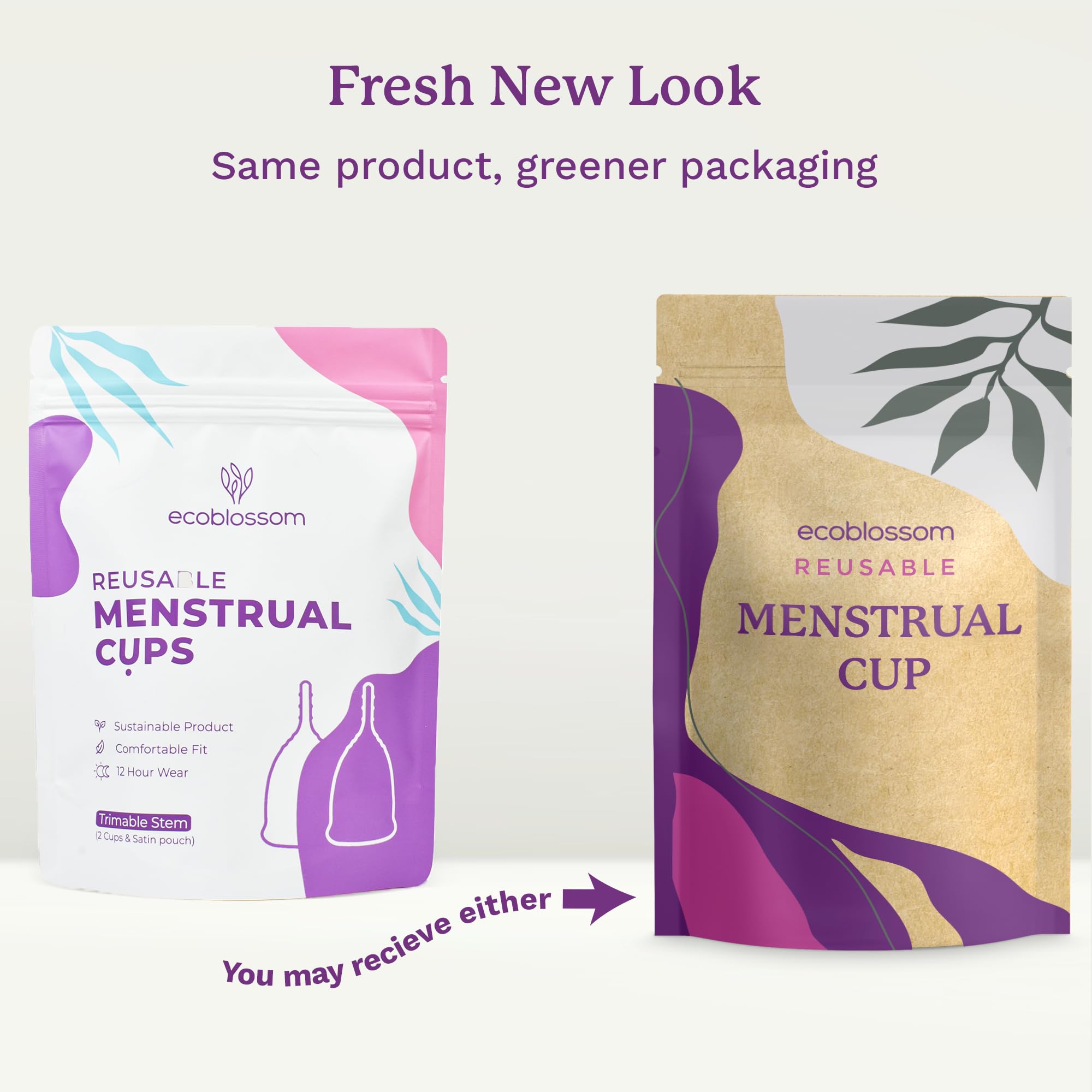 EcoBlossom copa menstrual, diseño anti filtración para protección confiable