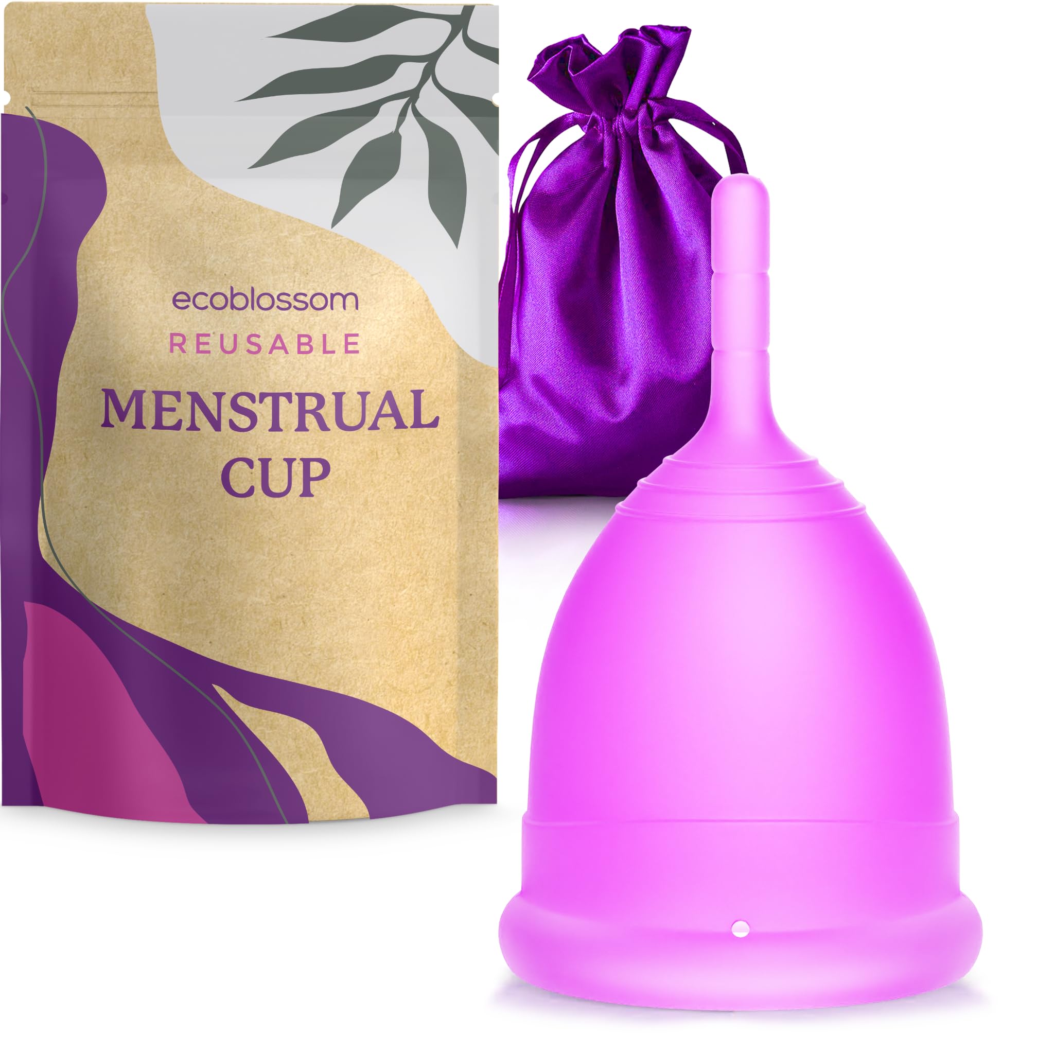 EcoBlossom copa menstrual regular en uso con protección de 12 horas