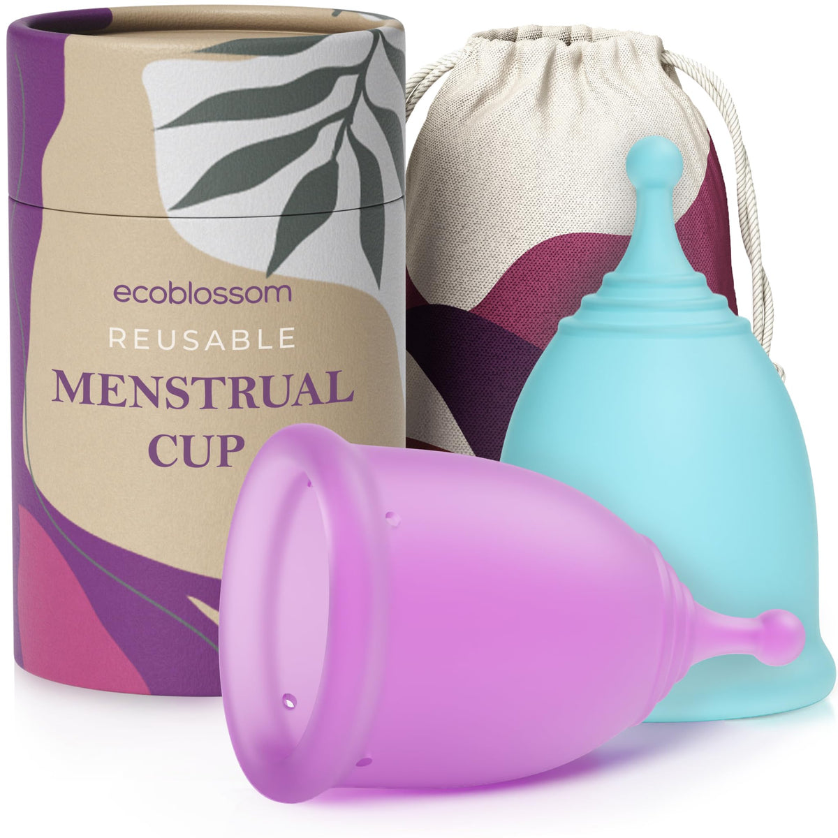 EcoBlossom copa menstrual reutilizable pequeña, ideal para uso diario y ahorro.