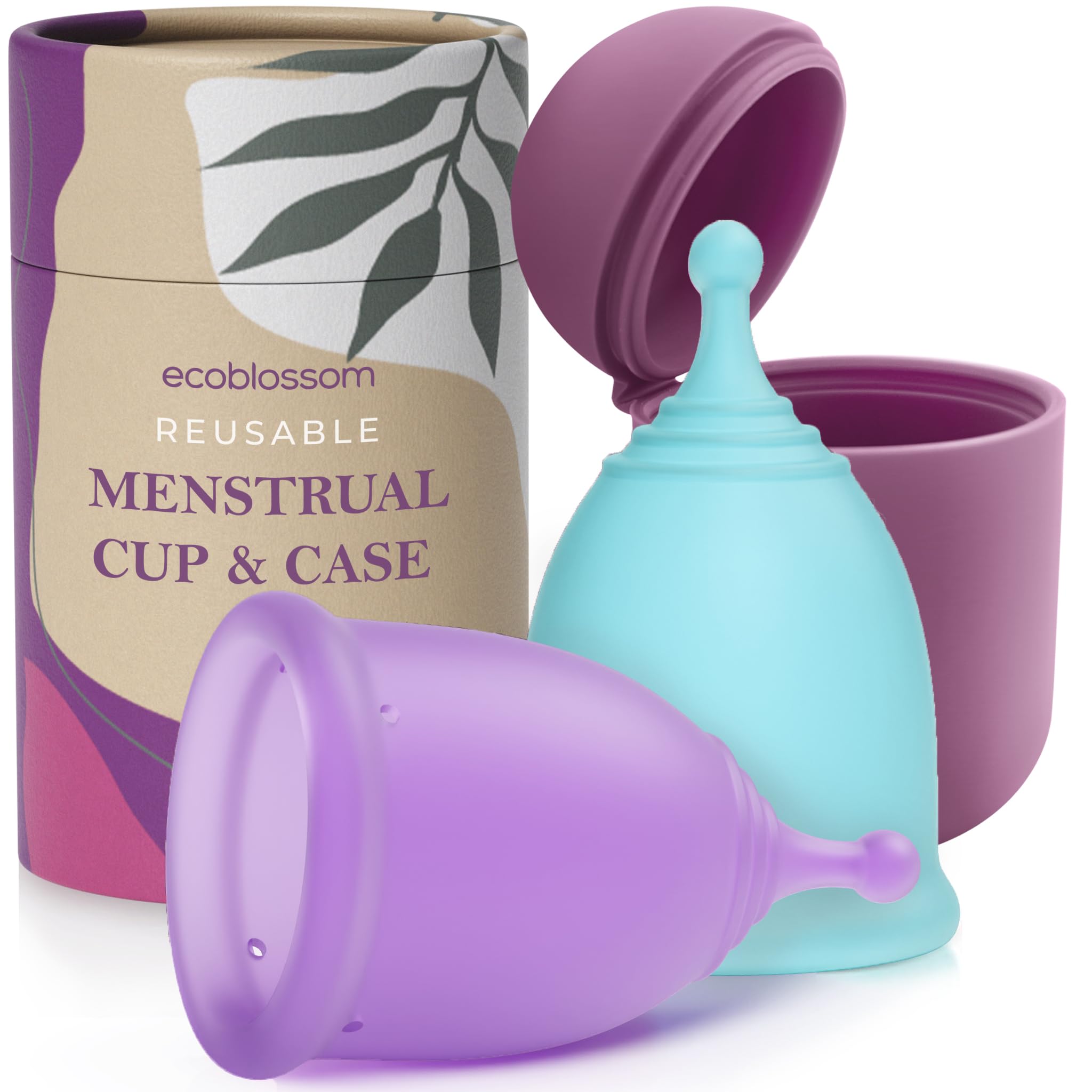EcoBlossom copa menstrual uso 12 horas para libertad diaria.