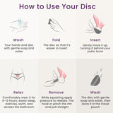 EcoBlossom disco, fácil de insertar y retirar, ideal para adolescentes y adultas.