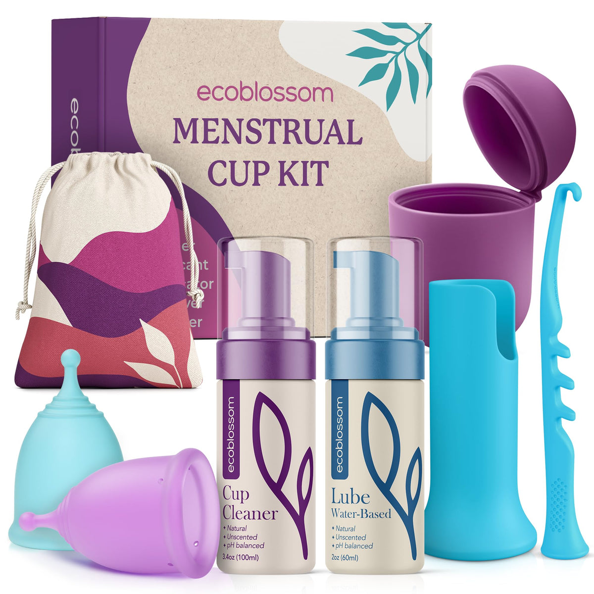 Ecoblossom kit copa menstrual pequenas y grandes para uso diario