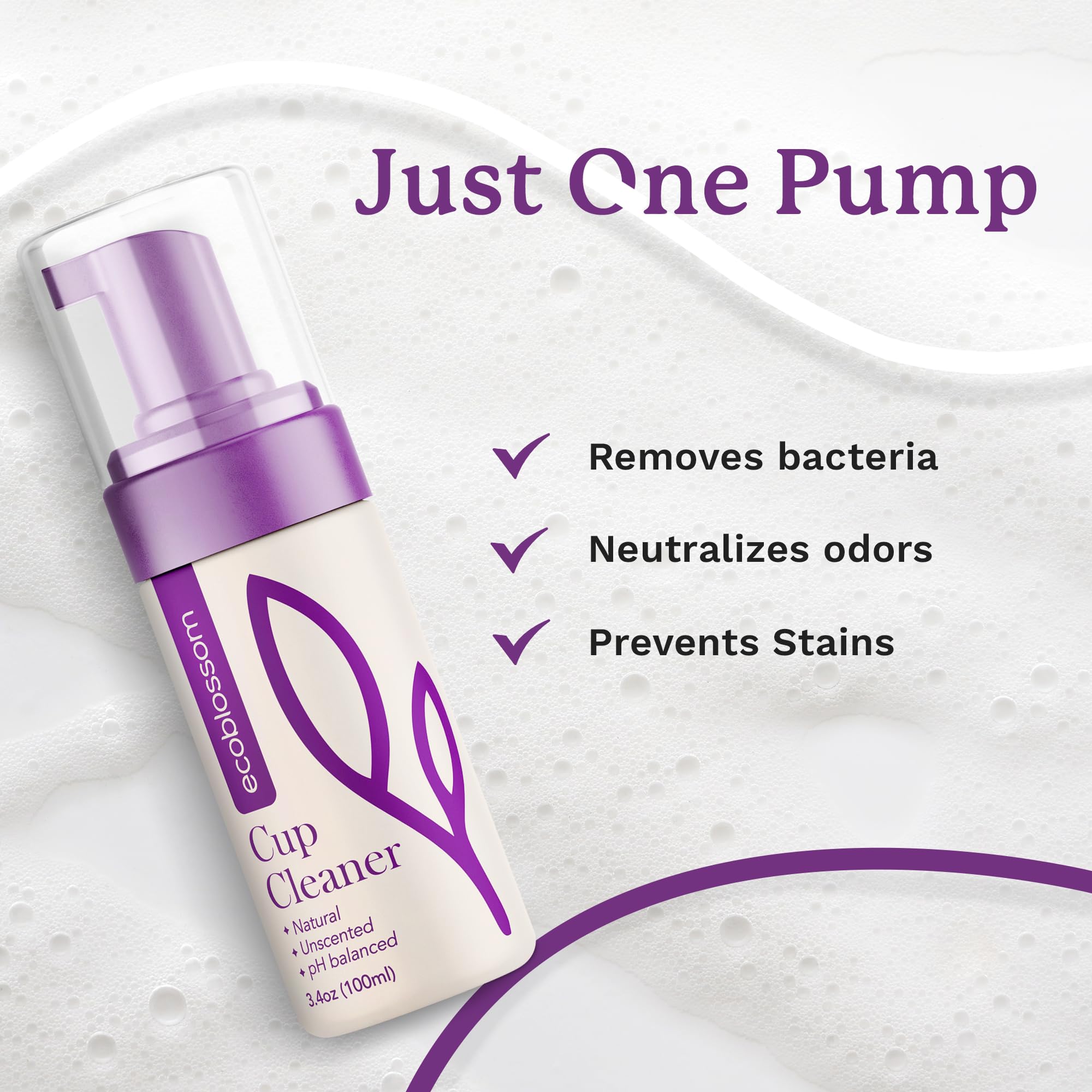 Ecoblossom limpiador suave sin fragancia para sanitizar la copa