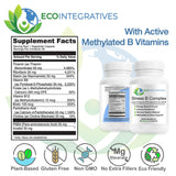 EcoIntegratives Stress B Complex botella con cápsulas, soporte diario de energía y ánimo.