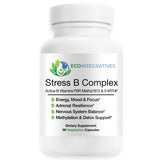 EcoIntegratives Stress B Complex botella frontal para energía diaria.