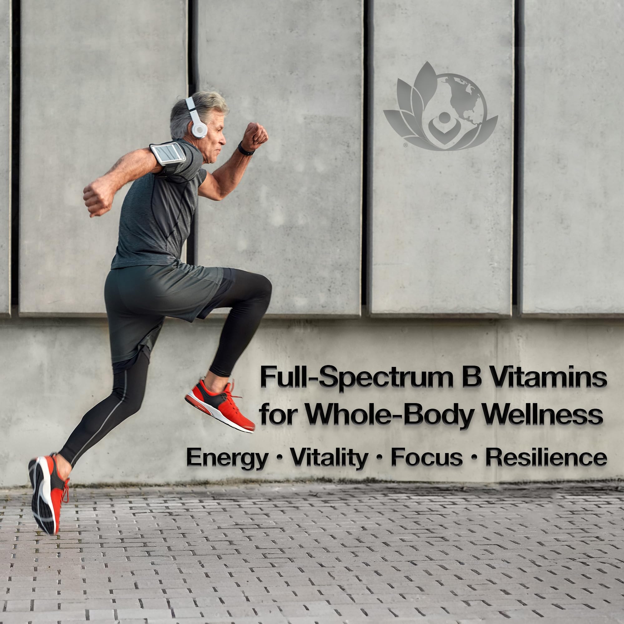 EcoIntegratives Stress B Complex etiqueta detallada muestra vitaminas activas para bienestar.