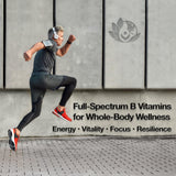 EcoIntegratives Stress B Complex etiqueta detallada muestra vitaminas activas para bienestar.