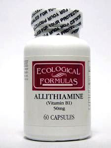 Botella de Ecological Formulas Allithiamine 50 mg para uso diario