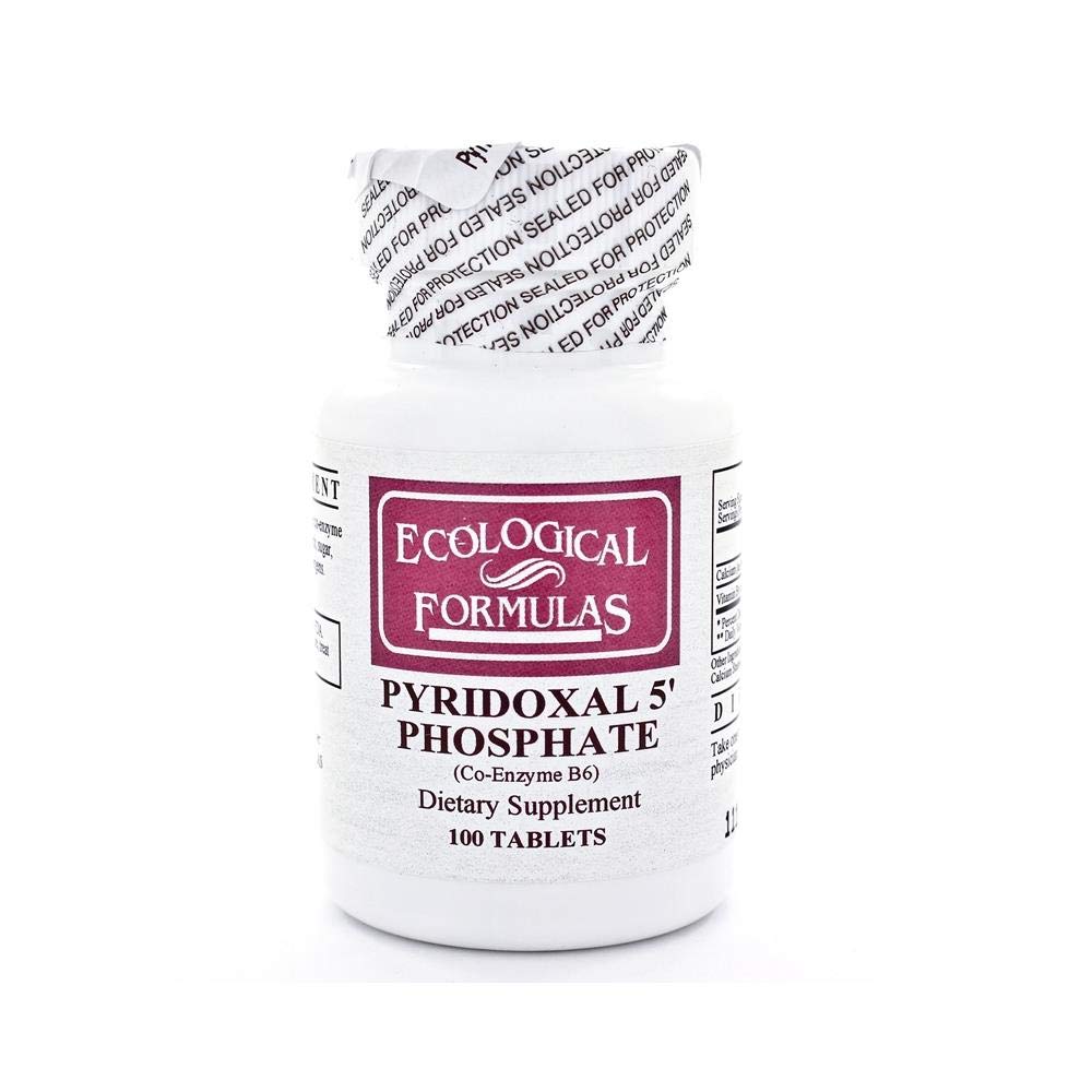 Ecological Formulas Piridoxal 5-fosfato 20 mg, envase de 100 tabletas, uso diario recomendado