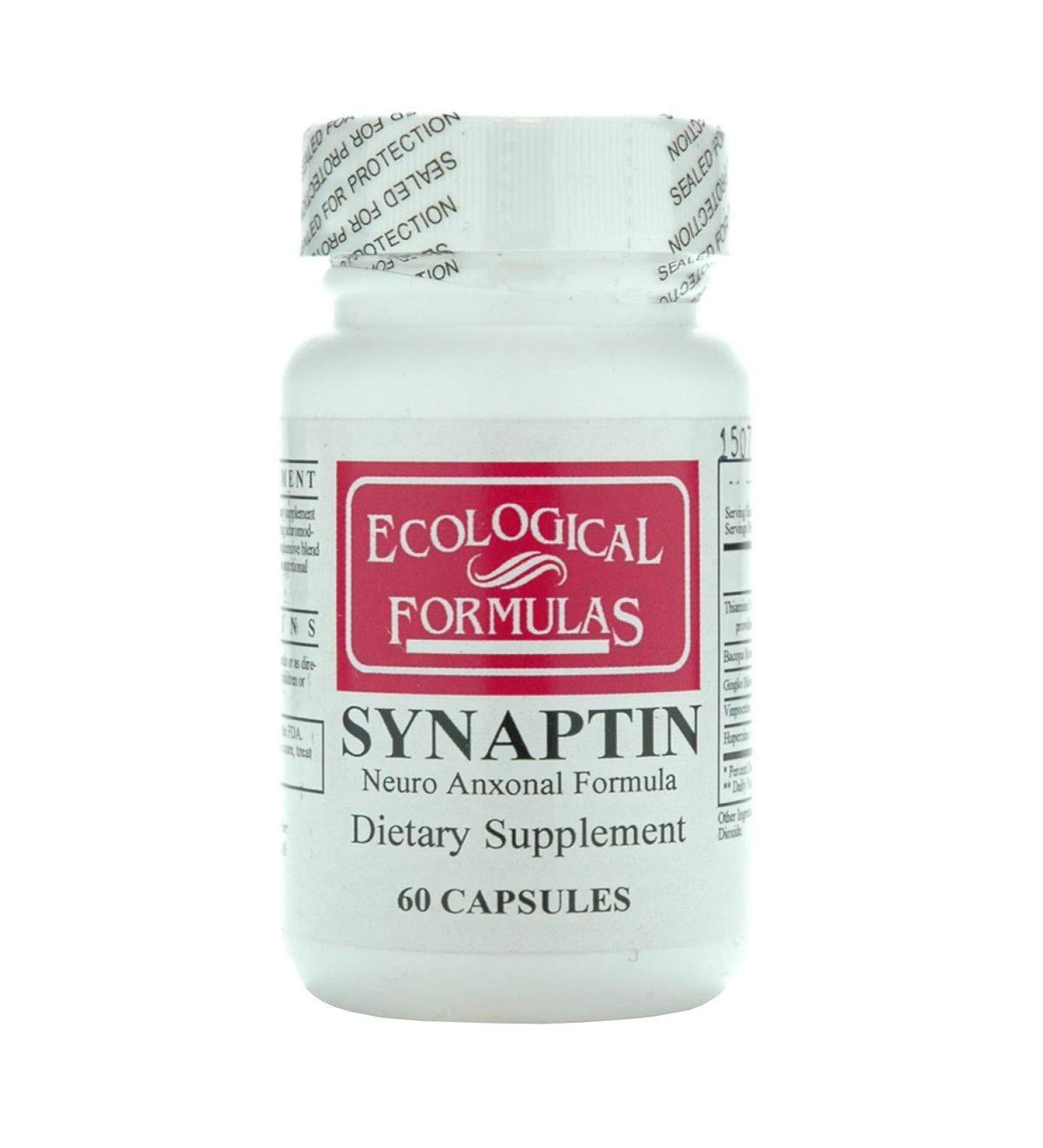 Synaptin Neuro Anxonal Fórmula de Ecological Formulas, botella de cápsulas para el apoyo de la memoria