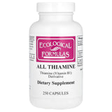 Ecological Formulas Tiamina Total en botella, apoyo diario al metabolismo.