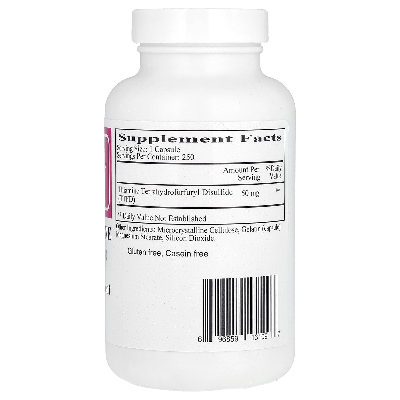 Ecological Formulas Tiamina Total en cápsulas, uso diario para nutrición equilibrada.