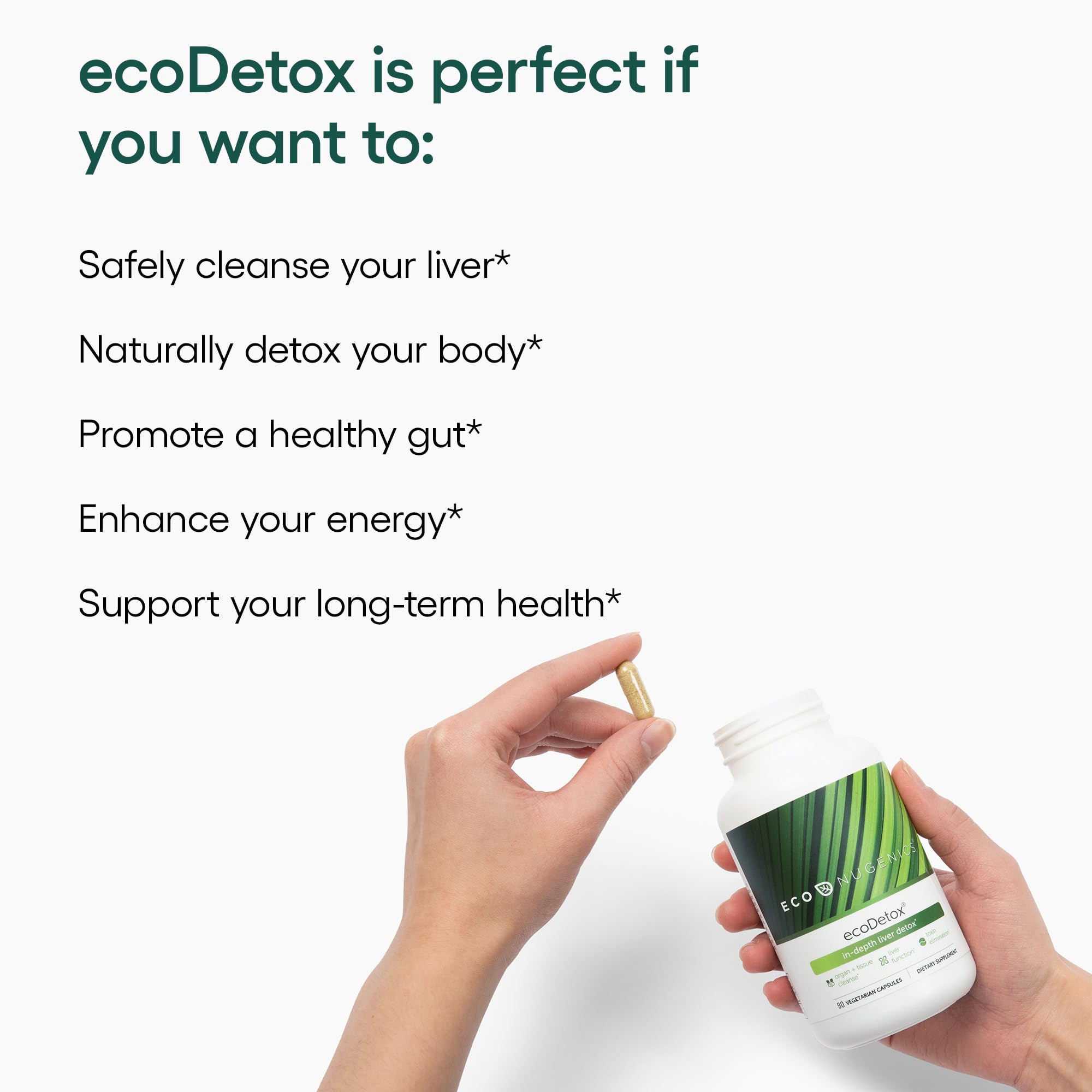 EcoNugenics ecoDetox: ritual diario de uso con agua para rutina detox suave