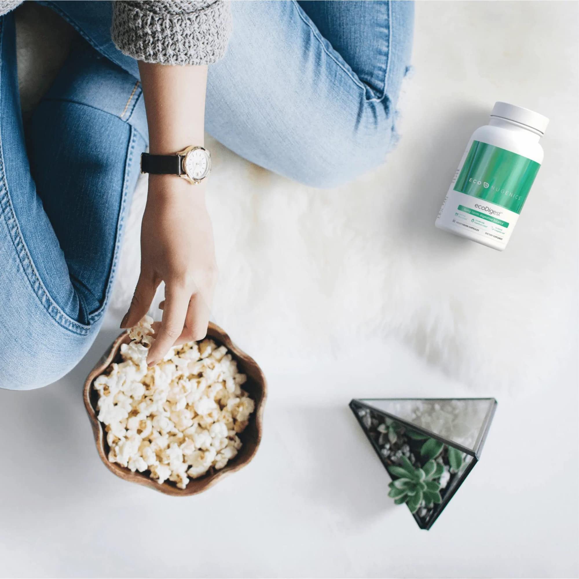 EcoDigest EcoNugenics: enzimas digestivas para descomponer comidas y mejorar la digestión.