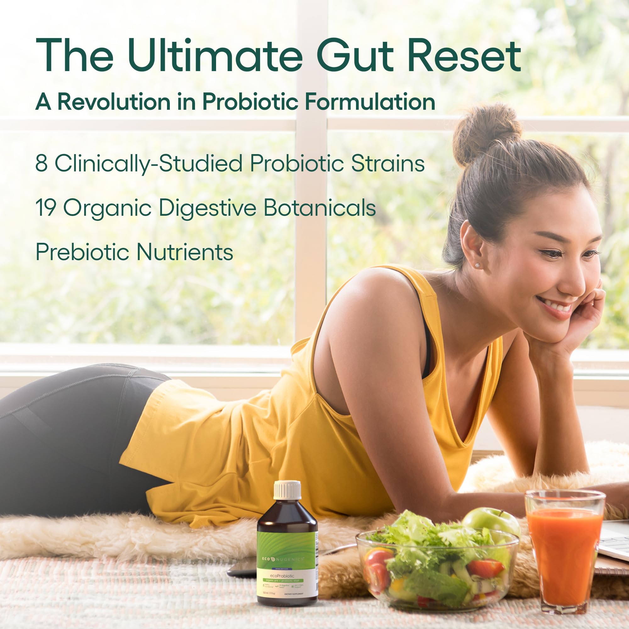 EcoNugenics EcoProbiotic 19 hierbas digestivas para apoyo natural