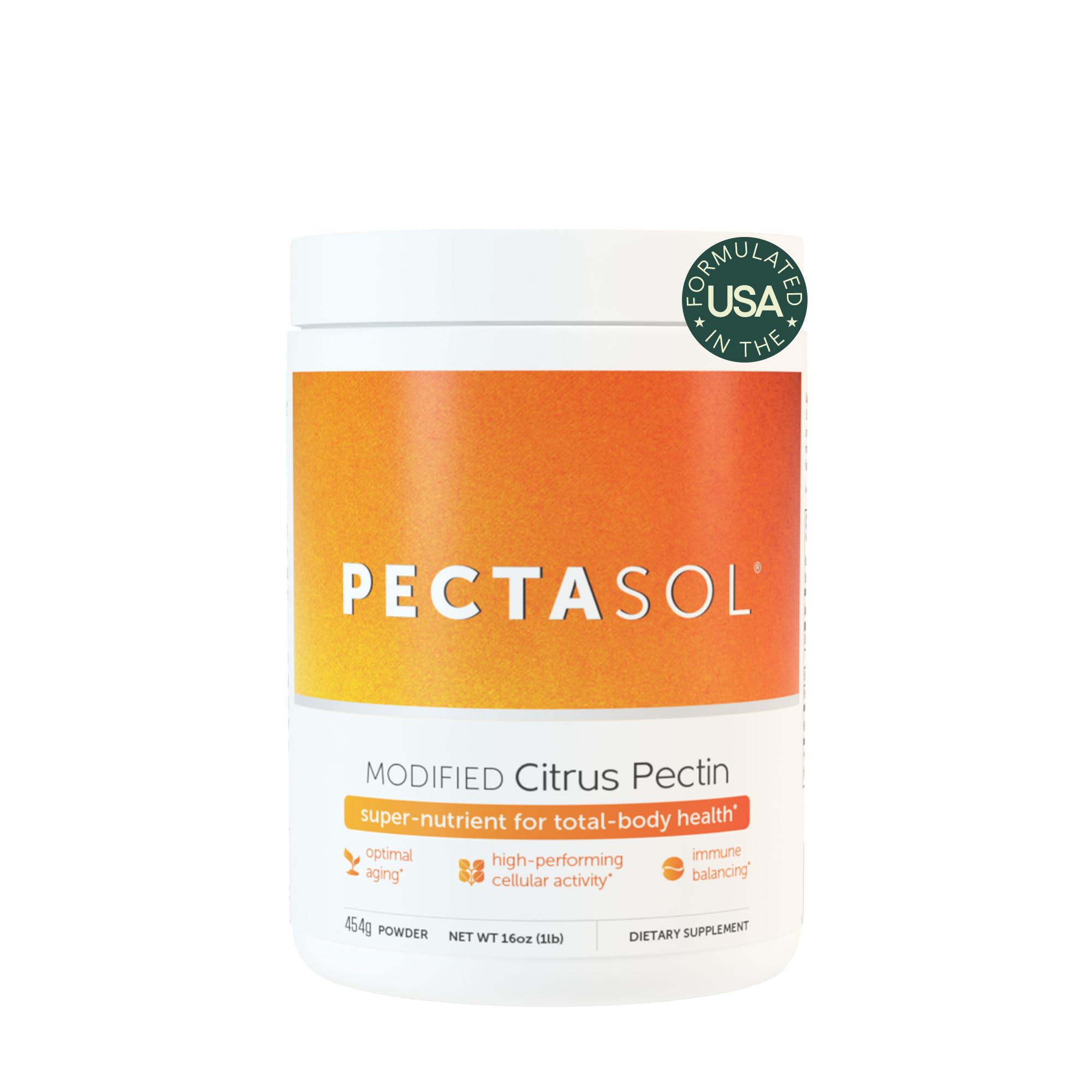 EcoNugenics PectaSol polvo 454 g, apoyo a la salud celular y galectina-3.