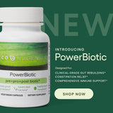 EcoNugenics PowerBiotic: ingredientes clave visibles para equilibrio de microbiota