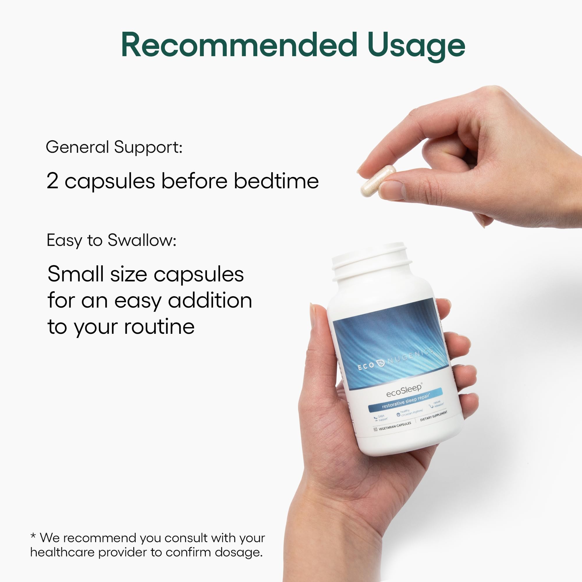 EcoSleep: uso nocturno para un sueño renovador.