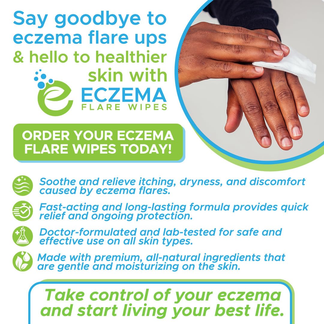 Eczema Flare Wipes: toallita humedecida para uso suave en la piel afectada.