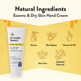 ECZEMA HONEY aplicación-manual muestra la crema para aliviar la sequedad.