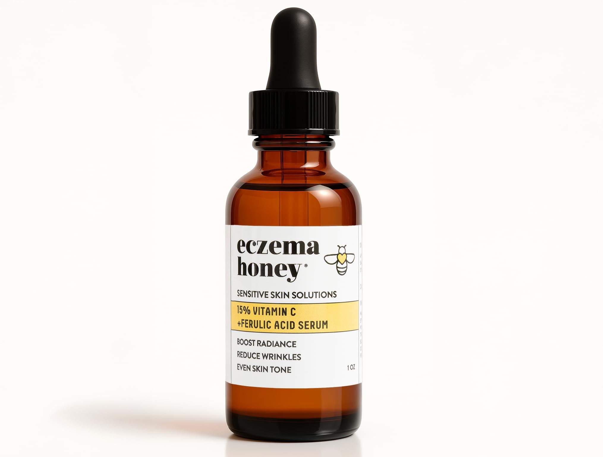 Sérum ECZEMA HONEY en botella con gotero para iluminar tono de piel