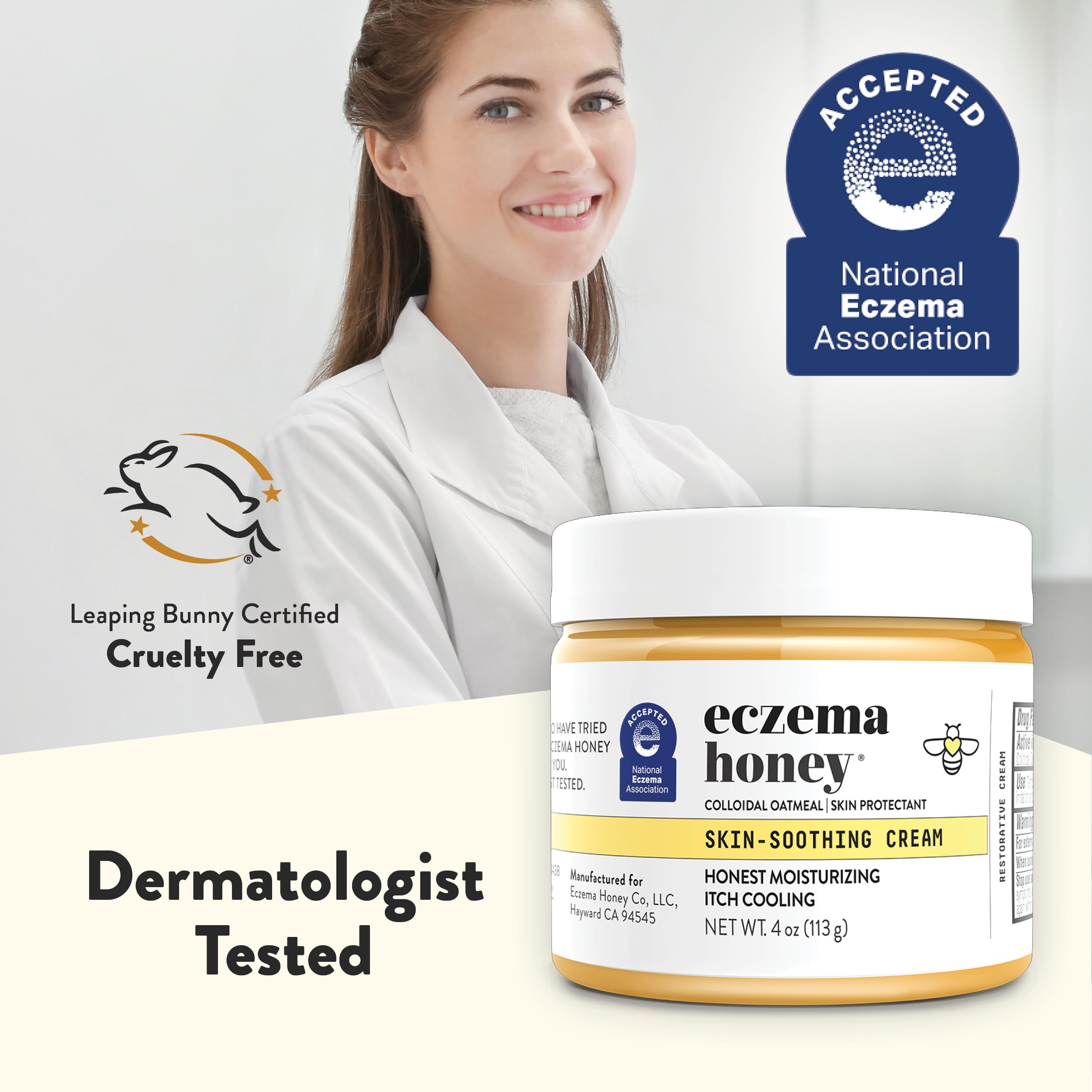 ECZEMA HONEY etiqueta certificada para piel sensible