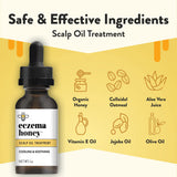 ECZEMA HONEY ingredientes-arbol-de-te para alivio de la irritación del cuero cabelludo