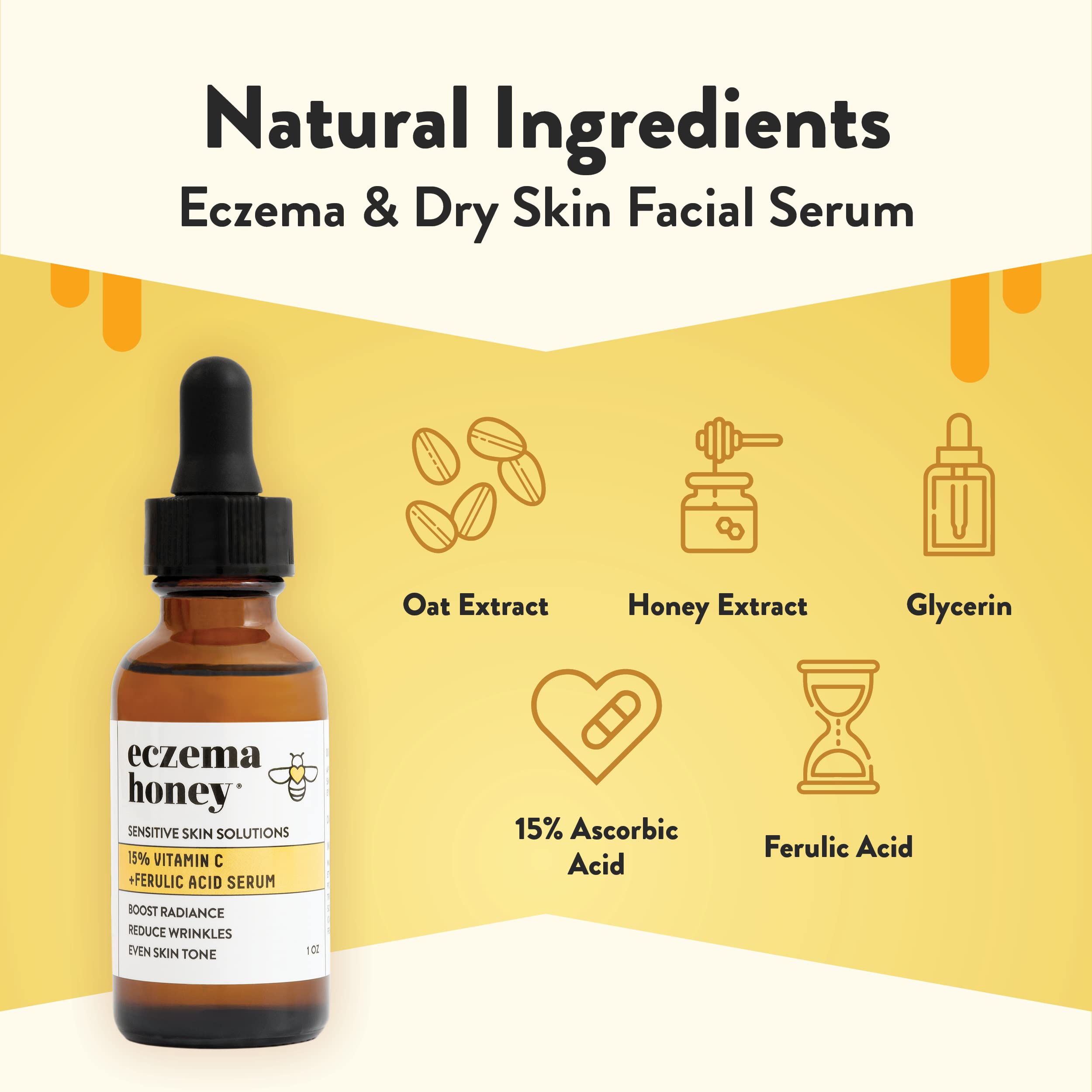 Textura ligera del serum ECZEMA HONEY para uso anti-edad