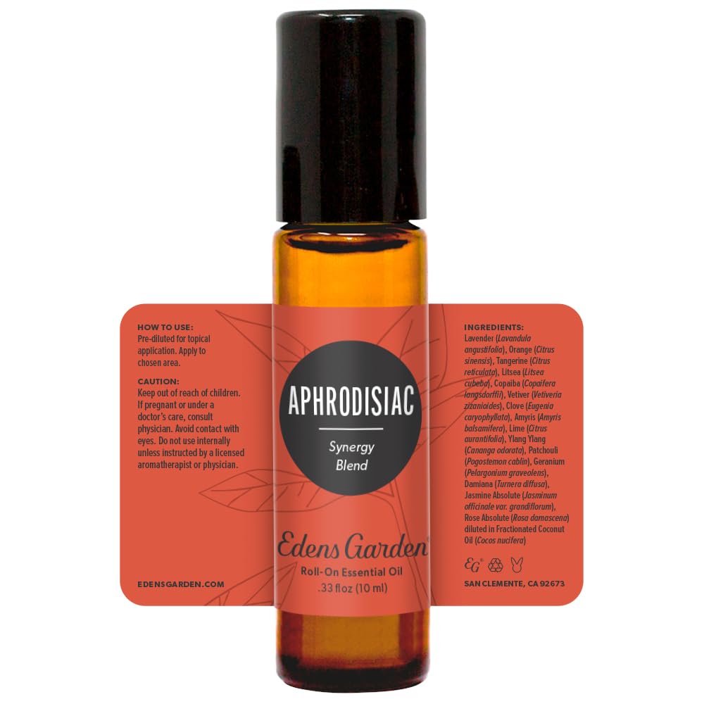 Edens Garden Afrodisiaco Roll-On, ideal para crear un ambiente calmante antes de dormir.