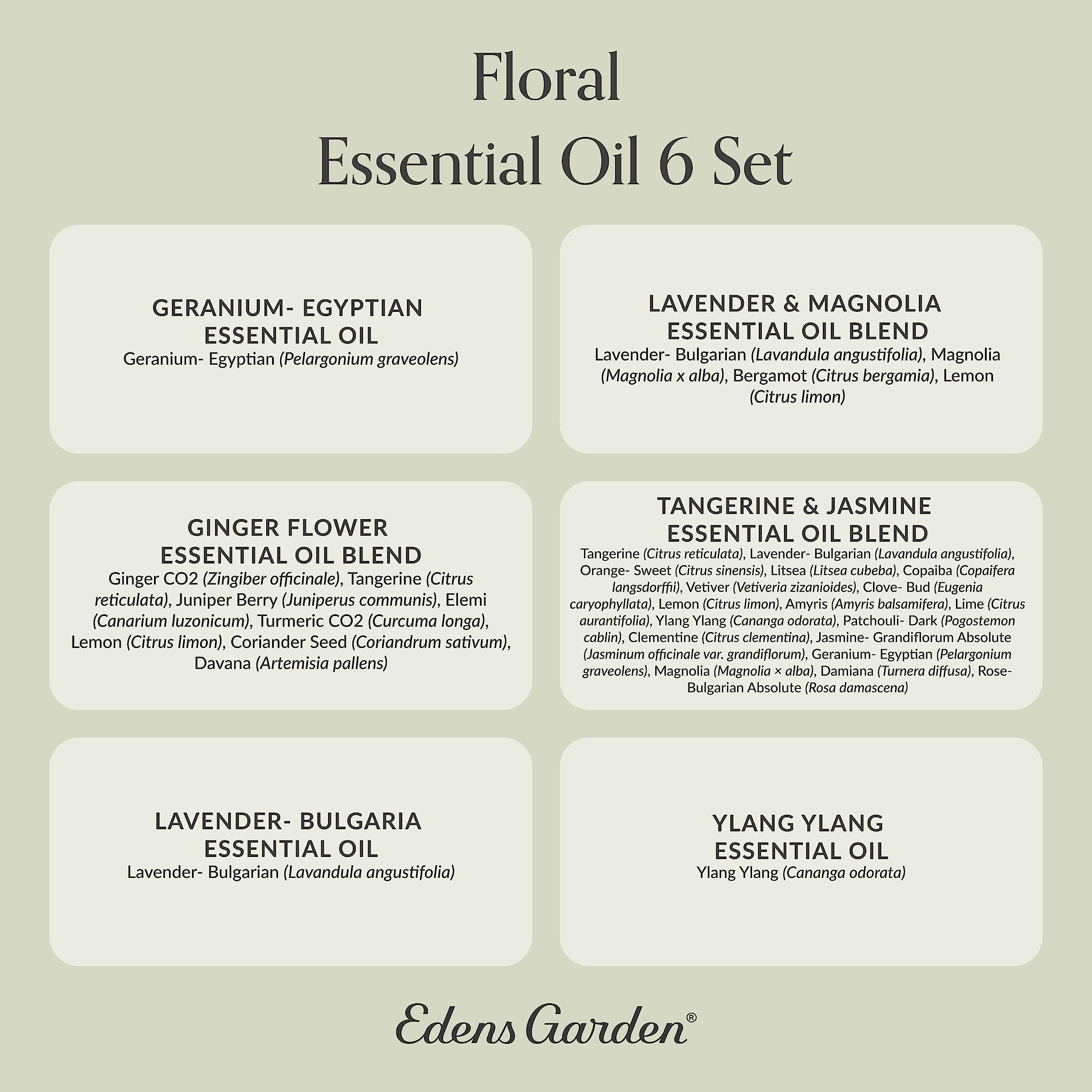 Edens Garden Mezcla Flor-Jengibre: experiencia aromática para spa en casa.