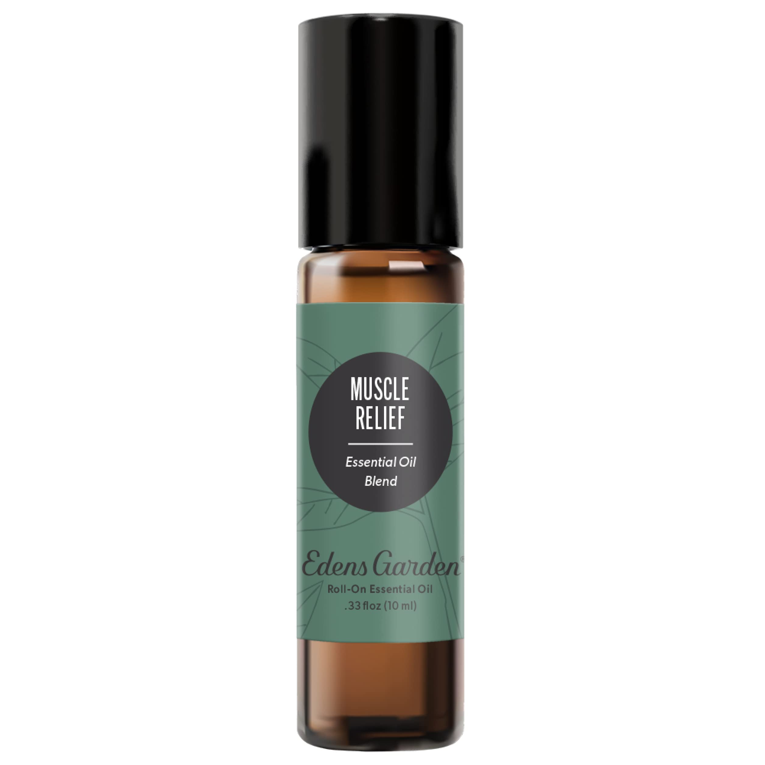 Roll-On Alivio Muscular de Edens Garden, aroma fresco para músculos cansados.